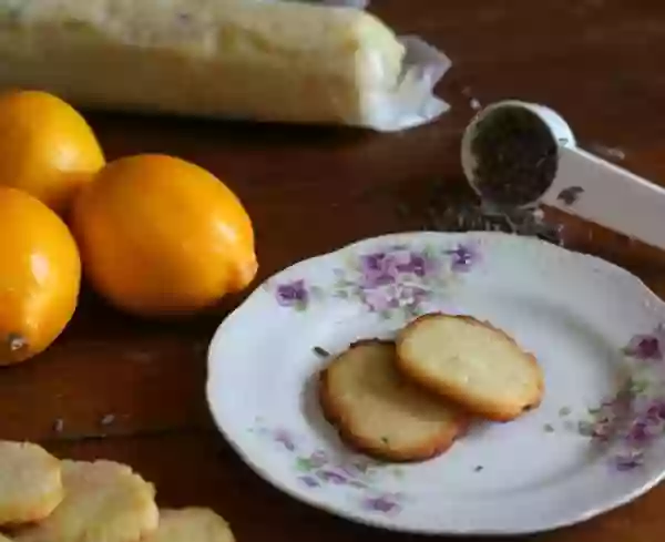 Low carb lavender lemon cookies are perfect with a cup of tea. From lowcarb-ology.com
