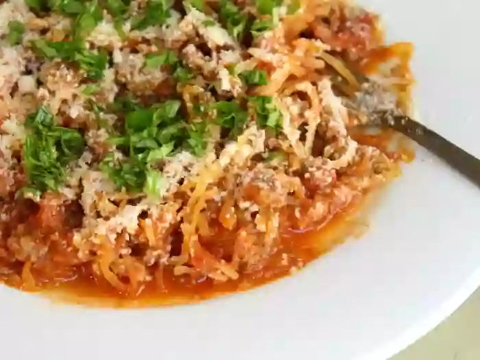 Low carb bolognese sauce is wonderful on spagetti squash.