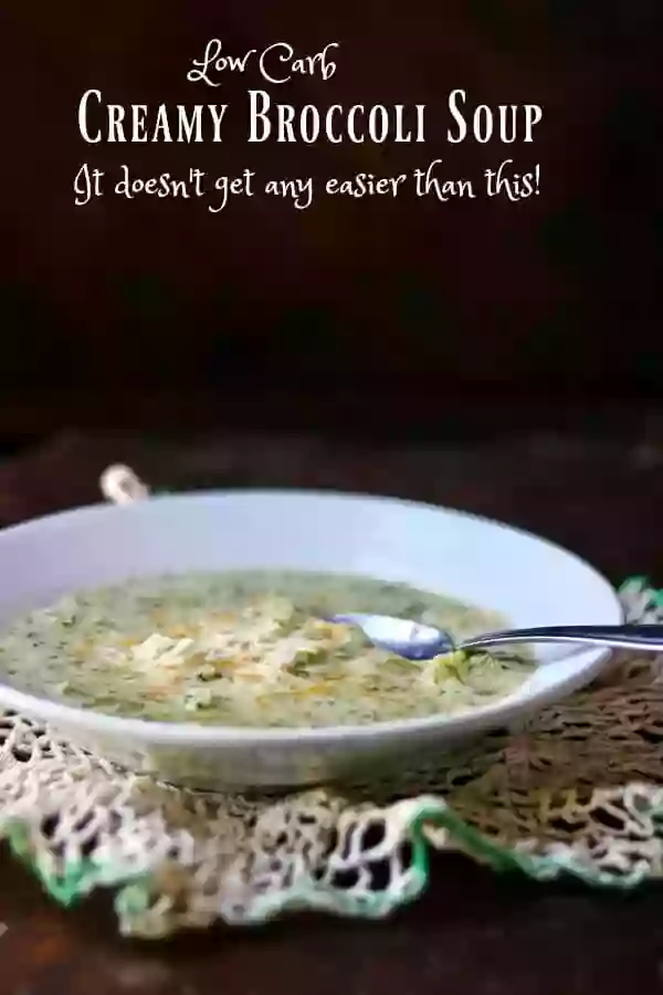 Easy, low carb cream of broccoli soup is the perfect meal for a chilly day. From Lowcarb-ology.com