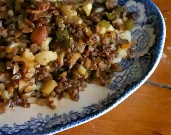 low carb dirty rice is easy to make and so good! lowcarb-ology.com