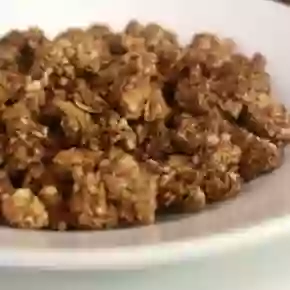 Cake batter granola works well as a low carb snack, too. From lowcarb-ology.com
