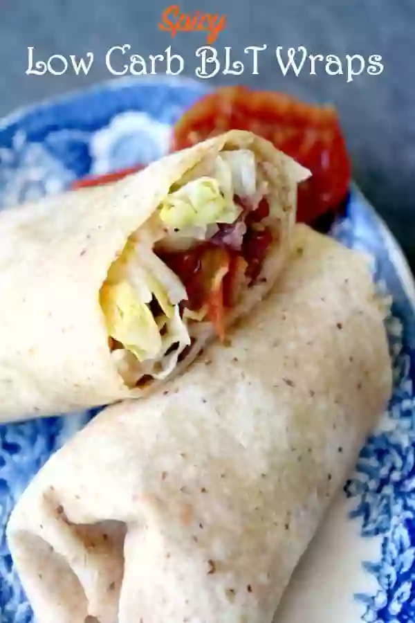 Spicy low carb BLT wraps make your favorite sandwich a low carb staple! from lowcarb-ology.com