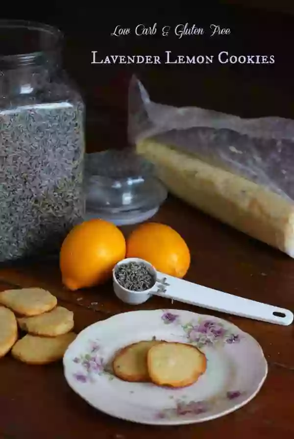 Low Carb Lavender Lemon cookies are easy to make but pretty enough for any occasion. From Lowcarb-ology.com