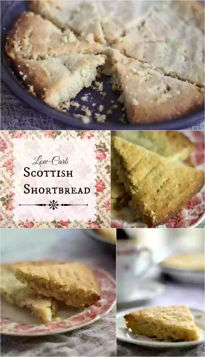 Low Carb Scottish Shortbread cookies are so easy to make and less than 2 net carbs per serving. Gluten free, too! From Lowcarb-ology.com