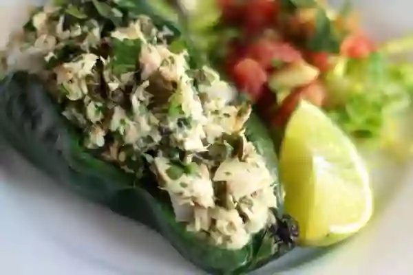 tuna stuffed poblano peppers are easy to make and so good. Low carb, too! From Lowcarb-ology.com