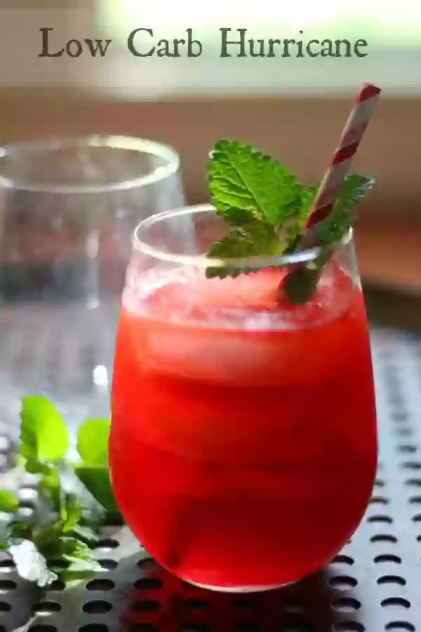 This Low Carb Hurricane Cocktail Is Sweet and Fruity and Packs up Punch Without the Carbs! From Lowcarb-ology.com