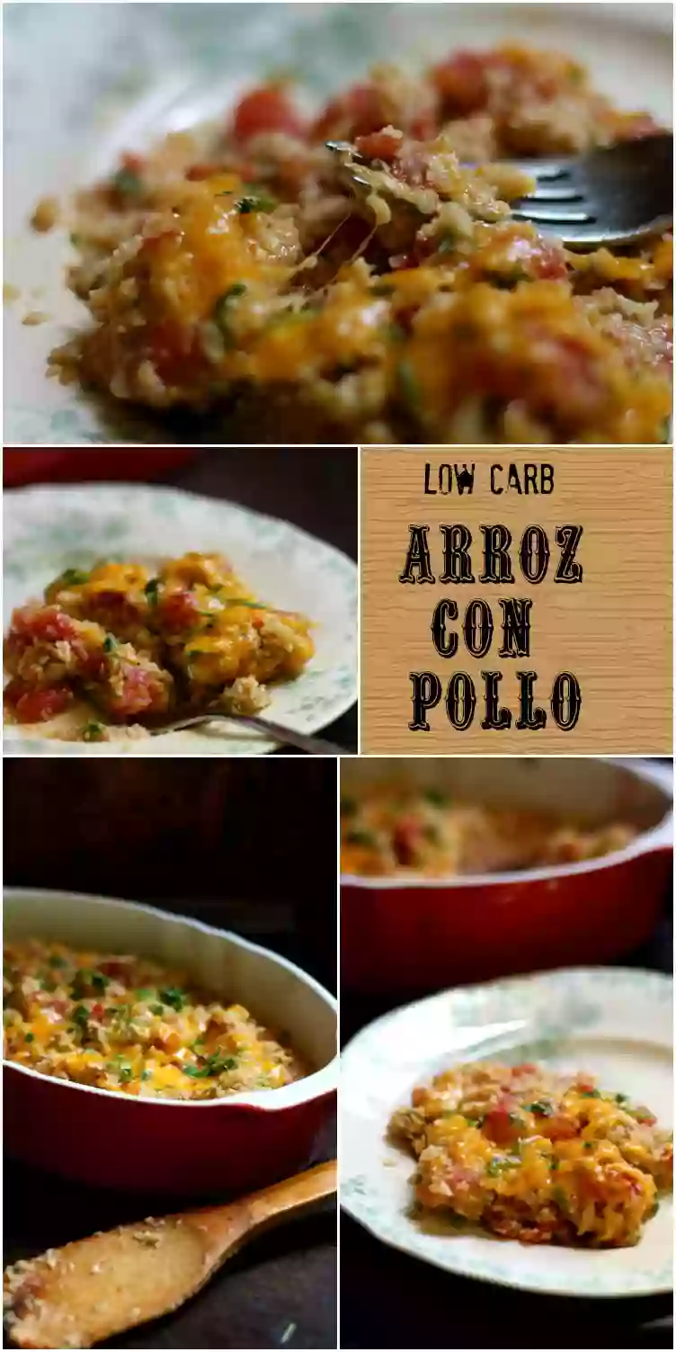 Low carb Arroz con Pollo has just 6.9 carbs, Atkins friendly, and is so delicious! Easy to make, too! From lowcarb-ology.com