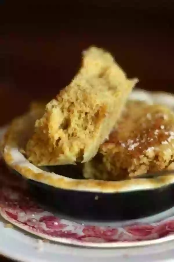 Low carb peanut butter mug cake is a gluten free snack. From lowcarb-ology.com