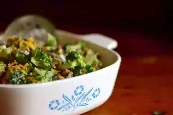 With 5.7 carbs this southwestern broccoli salad is the perfect side for any grilled meat. from lowcarb-ology.com