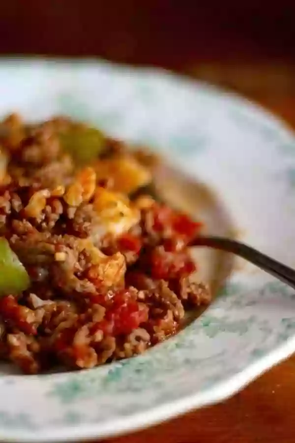 This low carb American goulash is so yummy - and just over 4 net carbs per serving. From Lowcarb-ology.com