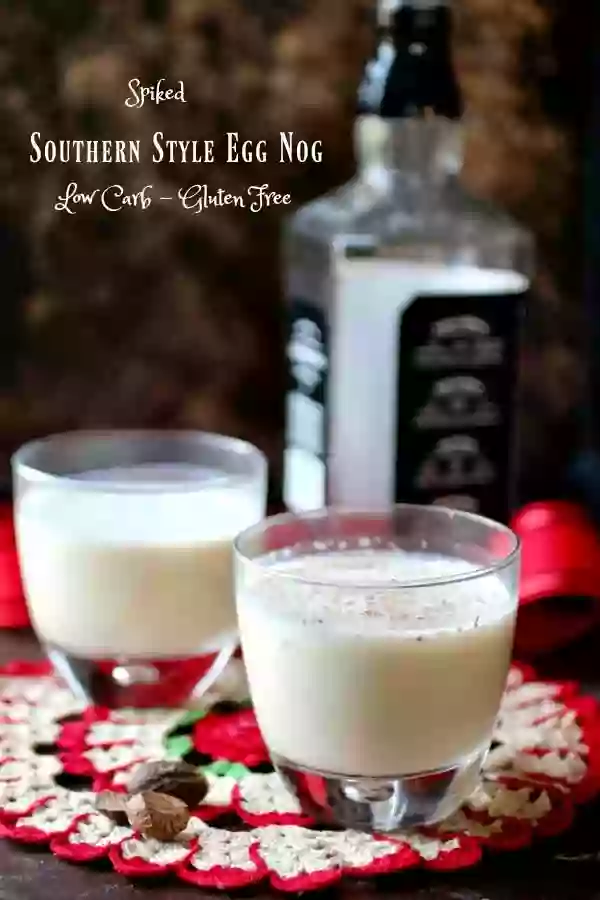 Easy, low carb egg nog recipe is southern style - rich, thick, and spiked! From RestlessChipotle.com