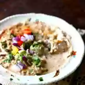 Rich and creamy, this low carb white chicken chili is a delicious meal, any time! From lowcarb-ology.com