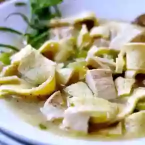 Homemade chicken noodle soup recipe is low carb! Quick and easy. from lowcarb-ology.com