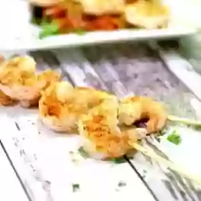 square image of grilled shrimp for the recipe box