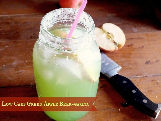low carb green apple beergarita