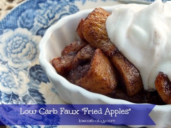 A Dish of Low Carb Fried Apples