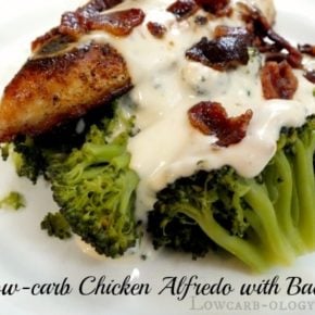 chicken and broccoli and alfredo