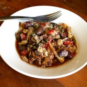 cauliflower puttanesca is a quick, low carb dish with lots of your favorite flavors and goes together fast. lowcarb-ology.com