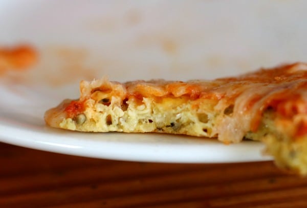 Just look at the perfect air bubbles in this low carb pizza crust. It's not tough or dry... just delicous. from lowcarb-ology.com