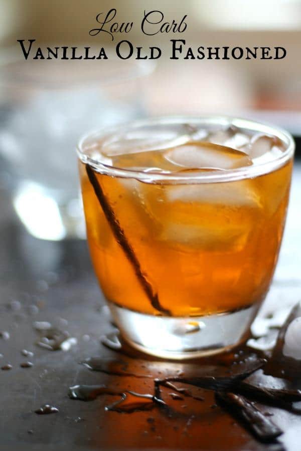 This low carb vanilla old fashioned is a delicious twist on a classic cocktail.