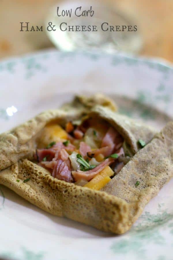 These low carb ham and cheese crepes are perfect for lunch or dinner. From Lowcarb-ology.com