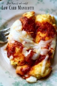Low carb manicotti has just 5.8 net carbs per serving.