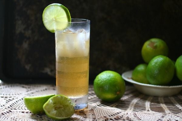 Dark and stormy cocktail is so easy! Ginger and rum flavors. From Lowcarb-ology.com