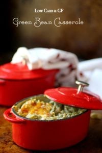 This low carb green bean casserole recipe is rich and creamy.Perfect holiday side dish! From Lowcarb-ology.com