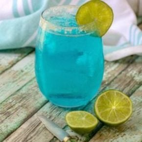 Square image of the ocean breeze cocktail , low carb, and fruity tropical drink